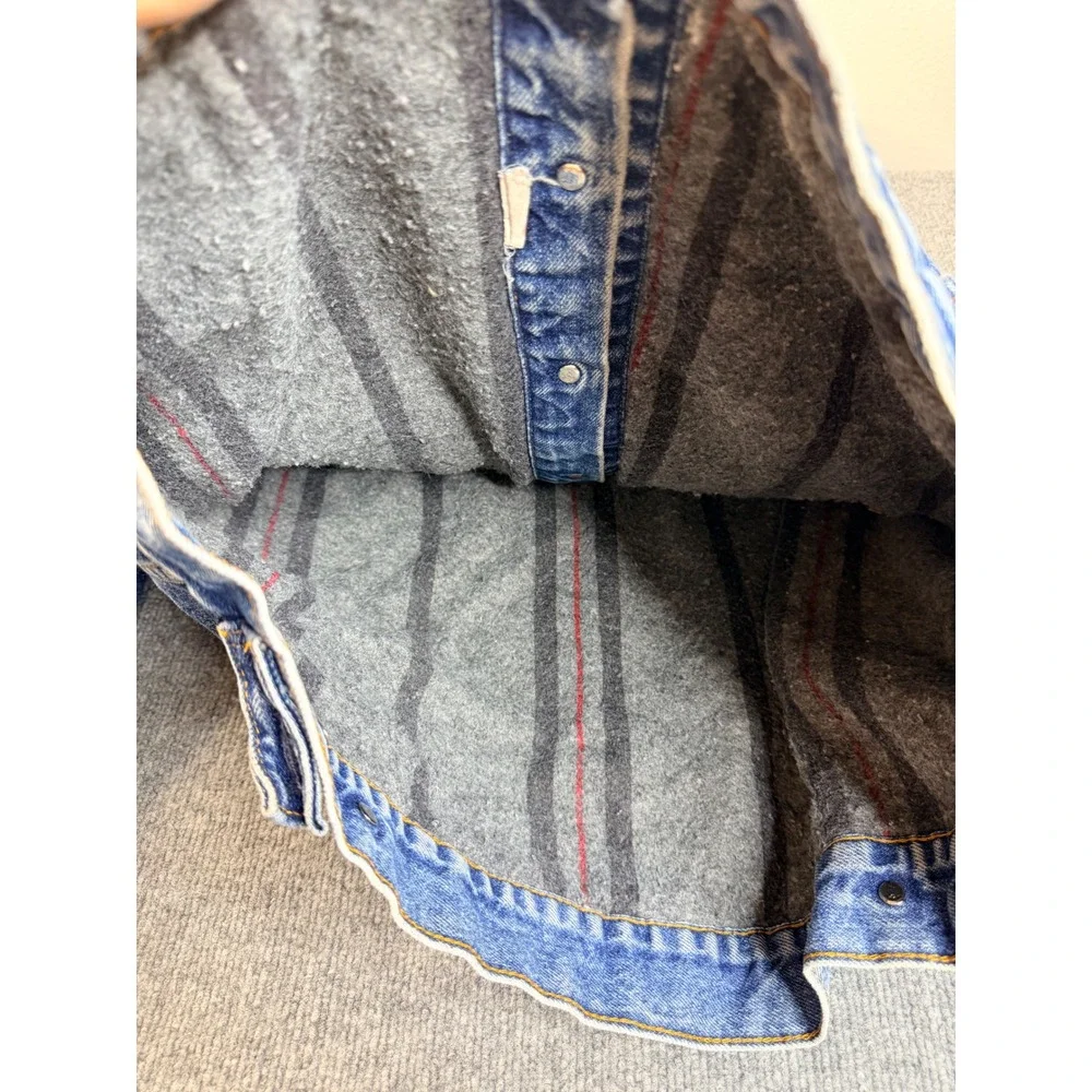 Vintage Levis 70506 0316 Denim Jacket Mens 46 Blue Blanket Lined Made in USA Y2K